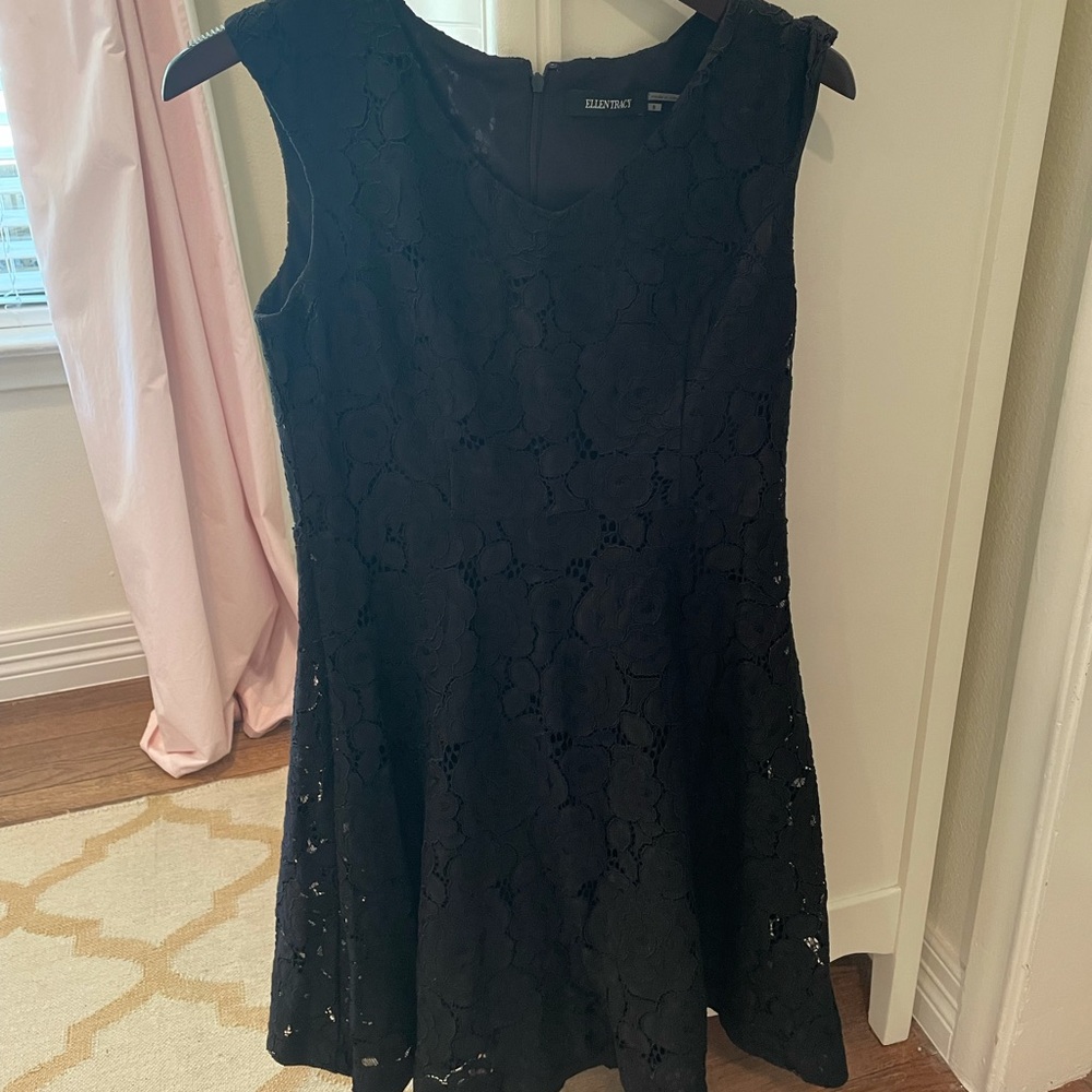 Ellen Tracy Black Lace Dress